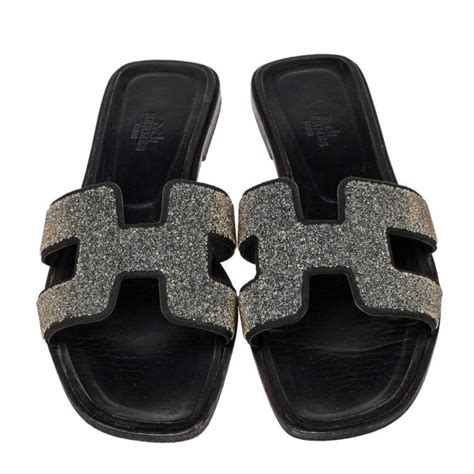 hermes oran sandals glitter|Hermes oran sandals men.